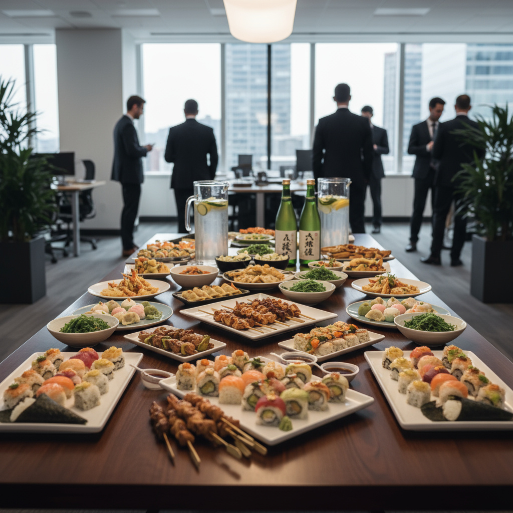 Japanisches Catering-Setup